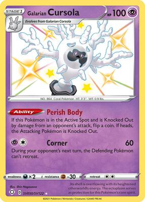 Galarian Cursola card from Shining Fates: Shiny Vault