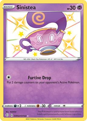 Sinistea card from Shining Fates: Shiny Vault