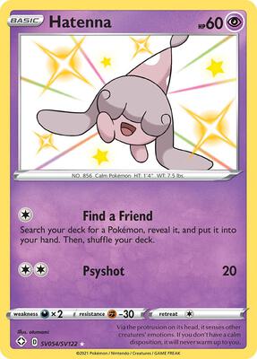 Hatenna card from Shining Fates: Shiny Vault