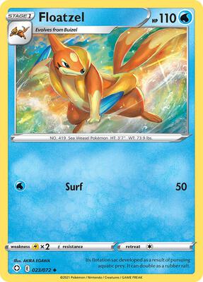 Floatzel card from Shining Fates