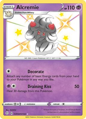 Alcremie card from Shining Fates: Shiny Vault