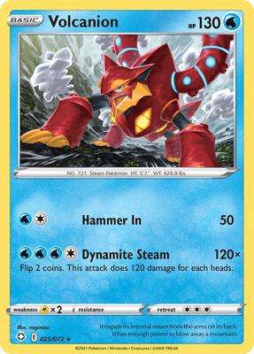Volcanion card from Shining Fates