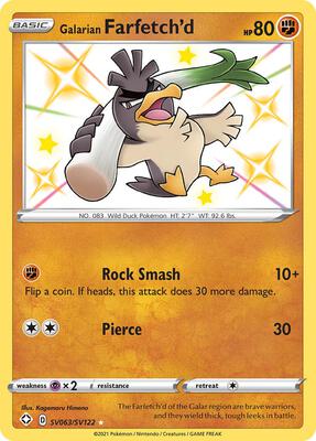 Galarian Farfetch'd card from Shining Fates: Shiny Vault