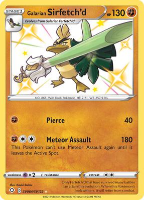Galarian Sirfetch'd card from Shining Fates: Shiny Vault