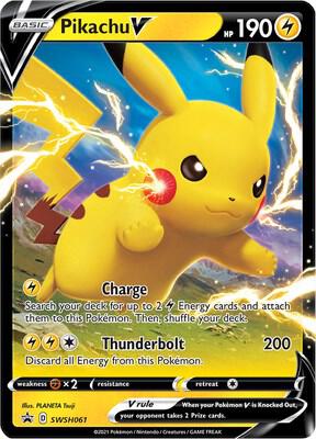 Pikachu V - SWSH061 card from SWSH: Sword & Shield Promo Cards