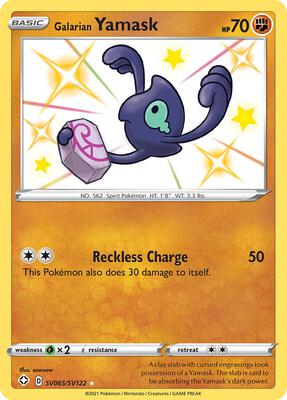 Galarian Yamask card from Shining Fates: Shiny Vault