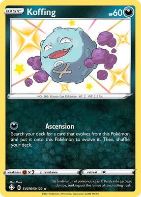 Koffing card from Shining Fates: Shiny Vault