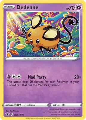 Dedenne - SWSH080 card from SWSH: Sword & Shield Promo Cards