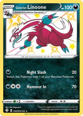 Galarian Linoone card from Shining Fates: Shiny Vault