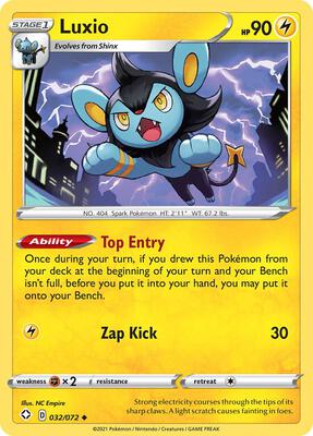 Luxio card from Shining Fates