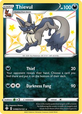 Thievul card from Shining Fates: Shiny Vault