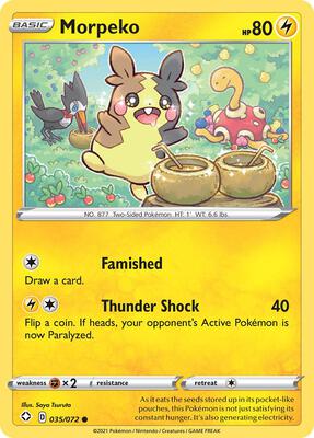 Morpeko (035) card from Shining Fates