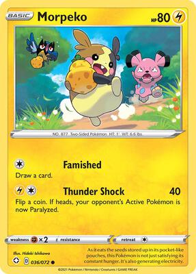 Morpeko (036) card from Shining Fates
