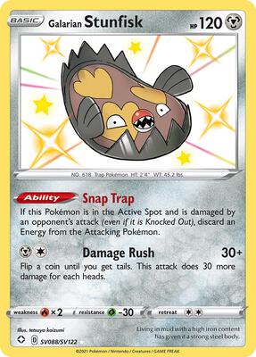 Galarian Stunfisk card from Shining Fates: Shiny Vault