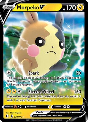 Morpeko V card from Shining Fates