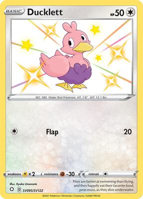 Ducklett card from Shining Fates: Shiny Vault