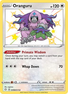 Oranguru card from Shining Fates: Shiny Vault
