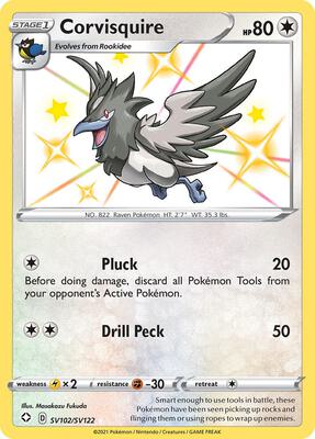Corvisquire card from Shining Fates: Shiny Vault