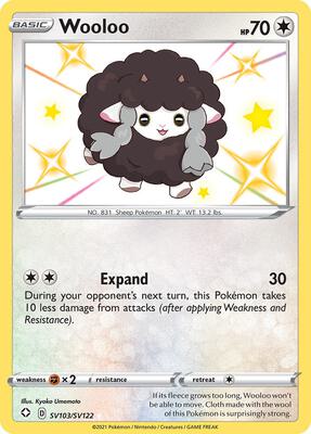 Wooloo card from Shining Fates: Shiny Vault