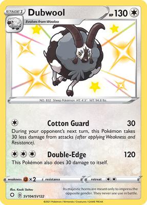 Dubwool card from Shining Fates: Shiny Vault
