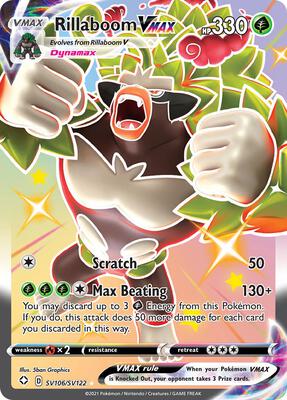 Rillaboom VMAX card from Shining Fates: Shiny Vault