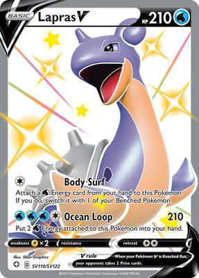 Lapras V card from Shining Fates: Shiny Vault