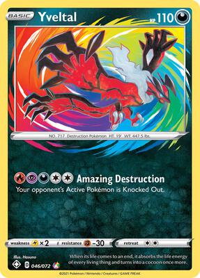 Yveltal card from Shining Fates