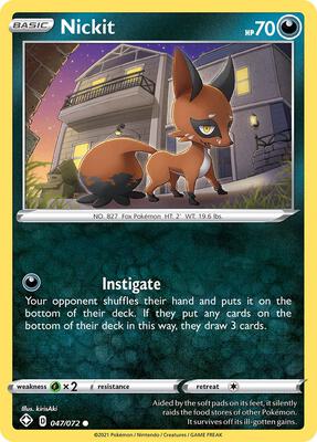 Nickit card from Shining Fates