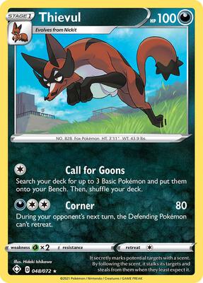 Thievul card from Shining Fates