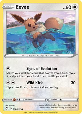 Eevee card from Shining Fates