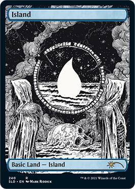 Island (Crushing Brutality) card from Secret Lair Drop Series