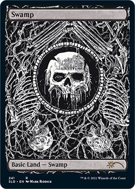 Swamp (Crushing Brutality) card from Secret Lair Drop Series
