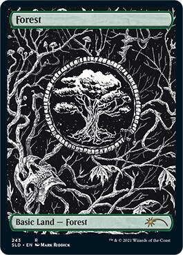 Forest (Crushing Brutality) card from Secret Lair Drop Series