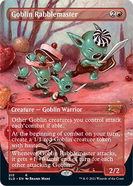 Goblin Rabblemaster card from Secret Lair Drop Series