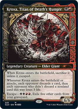Kroxa, Titan of Death's Hunger card from Secret Lair Drop Series