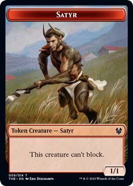 Satyr // Goblin Construct Double-sided Token (Challenger 2021) card from Unique and Miscellaneous Promos