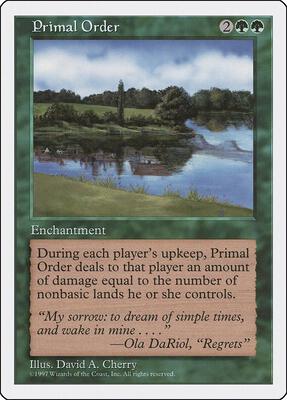 Primal Order card from Fifth Edition