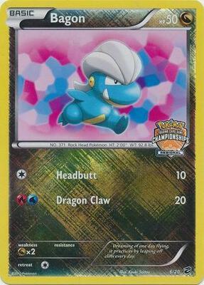 Bagon - 6/20 (Regional Championships) card from League & Championship Cards