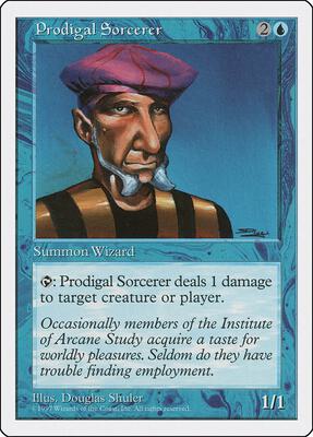 Prodigal Sorcerer card from Fifth Edition