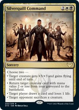 Silverquill Command card from Strixhaven: School of Mages