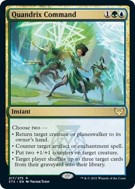 Quandrix Command card from Strixhaven: School of Mages