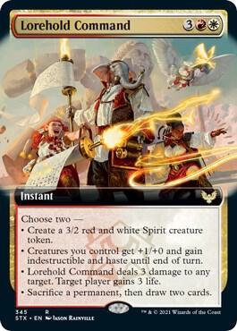 Lorehold Command (Extended Art) card from Strixhaven: School of Mages
