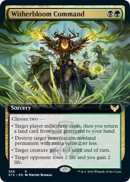 Witherbloom Command (Extended Art) card from Strixhaven: School of Mages