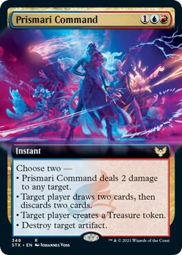 Prismari Command (Extended Art) card from Strixhaven: School of Mages