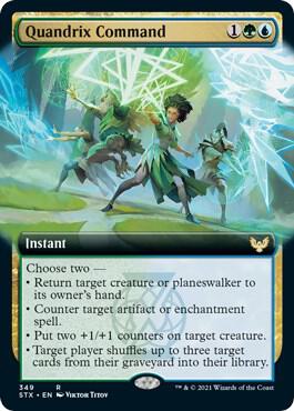 Quandrix Command (Extended Art) card from Strixhaven: School of Mages