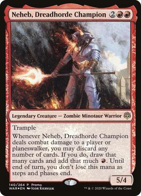 Neheb, Dreadhorde Champion card from Media Promos