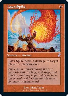 Lava Spike card from Time Spiral: Remastered