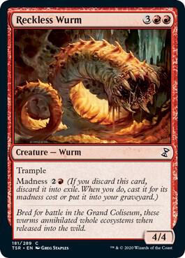 Reckless Wurm card from Time Spiral: Remastered