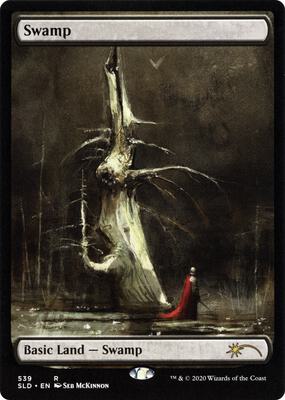 Swamp (539) (Seb Mckinnon) card from Secret Lair Drop Series