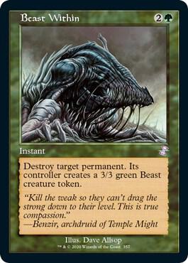 Beast Within card from Time Spiral: Remastered